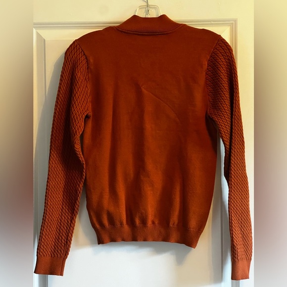 Iike new! Elie. By Elie Tahari Rust Orange Woven Sweater - Picture 4 of 7